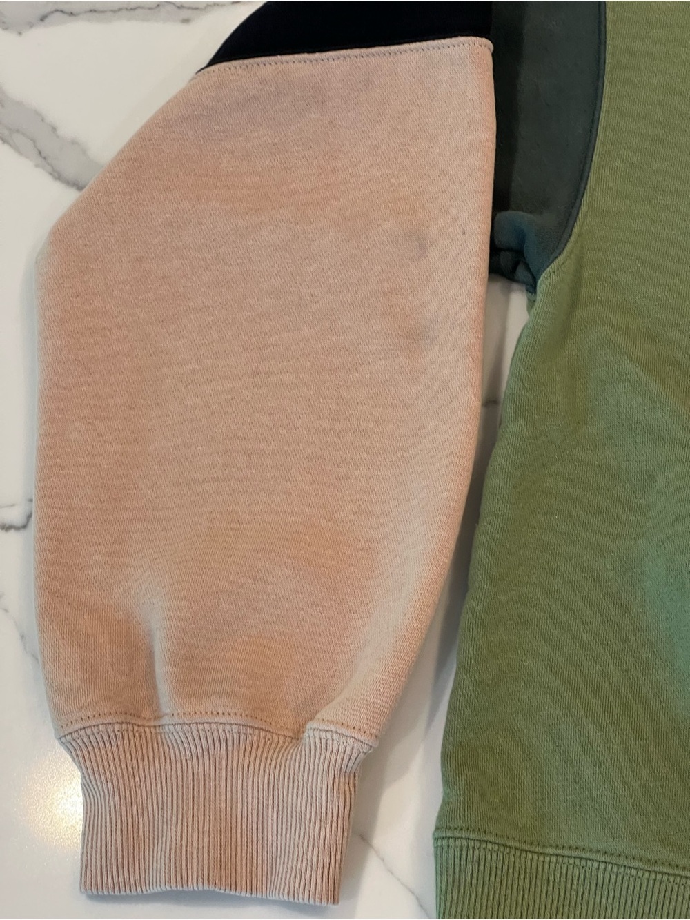 Jordan Colorblock Crewneck Sweatshirt - Olive, Beige, Black - Picture 5 of 11